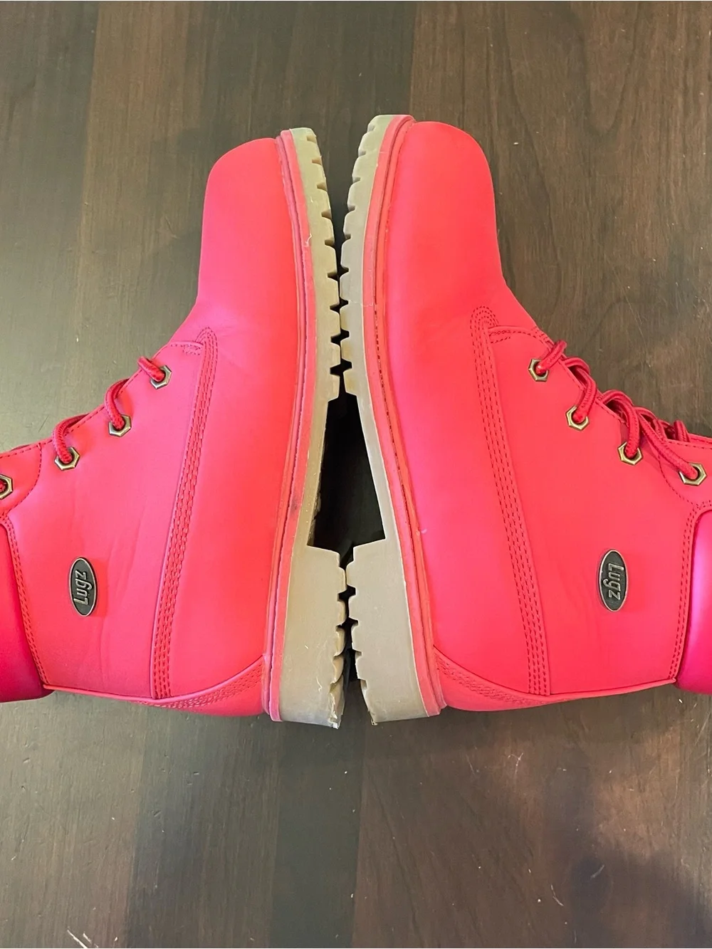LUGZ Kids Convoy Lace-Up Boot Size 2 Combat Red